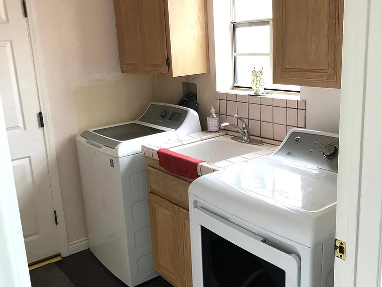 onsite laundry equipped with washer and dryer