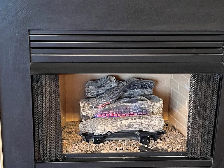 Warm up by the fireplace!