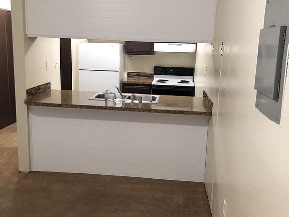 View of kitchen from living room