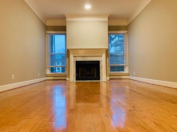 Living room with gas log fireplace