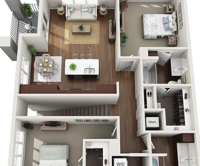 Floor Plan 2G | Drexel Ridge Apartments | Apartments in Oak Creek, WI Floor Plan 2G | Drexel Ridge Apartments | Apartments in Oak Creek, WI