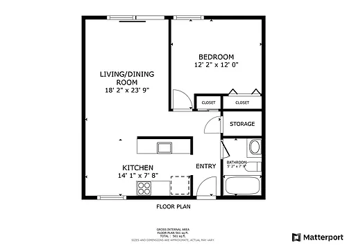 Floor plan 1 Bedroom