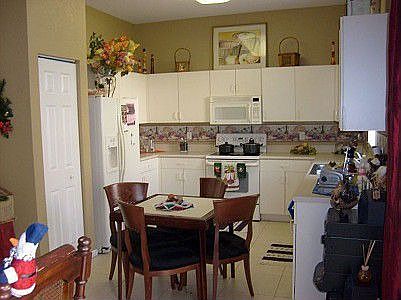 White on White Kitchen Appliances in Eat-In-Kitchen