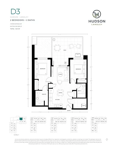 Floor plan 2br/2ba - D3