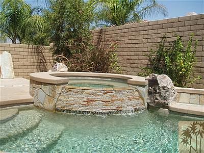 Spa with waterfall