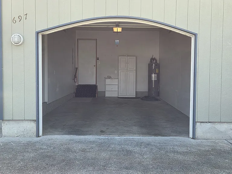View into the garage.