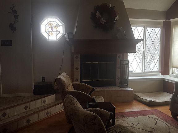 formal living room with fireplace