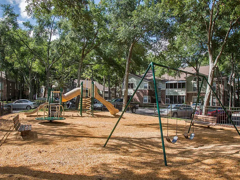Outdoor playground and swing set