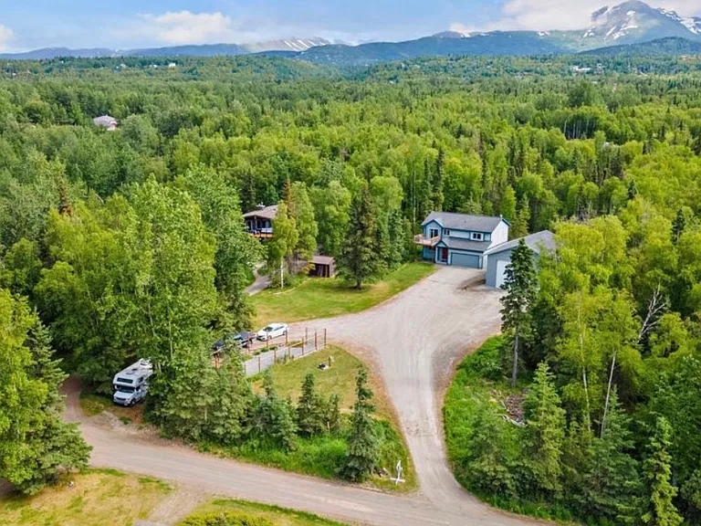 Arial view of property