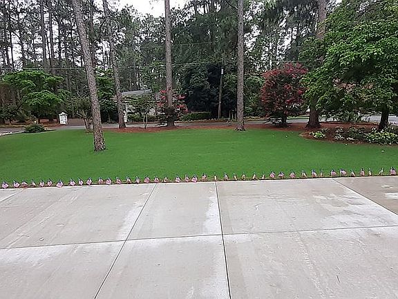 Front lawn and driveway