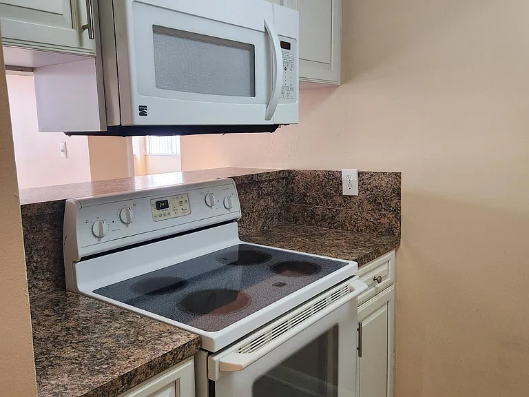 Kitchen stove and microwave