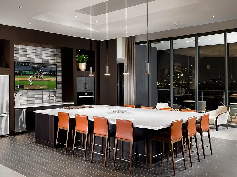 Resident Pantry with Dining and Smart TV Lounge