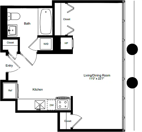 Floor plan Studio A 5
