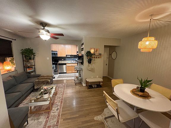 Main living area looking into kitchen