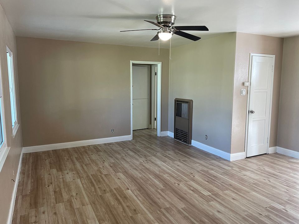 Living room with closet space.