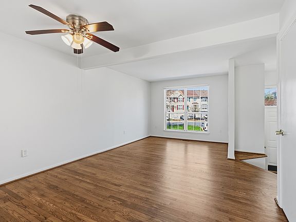 Living & Dining Room with refinished hardwood floors