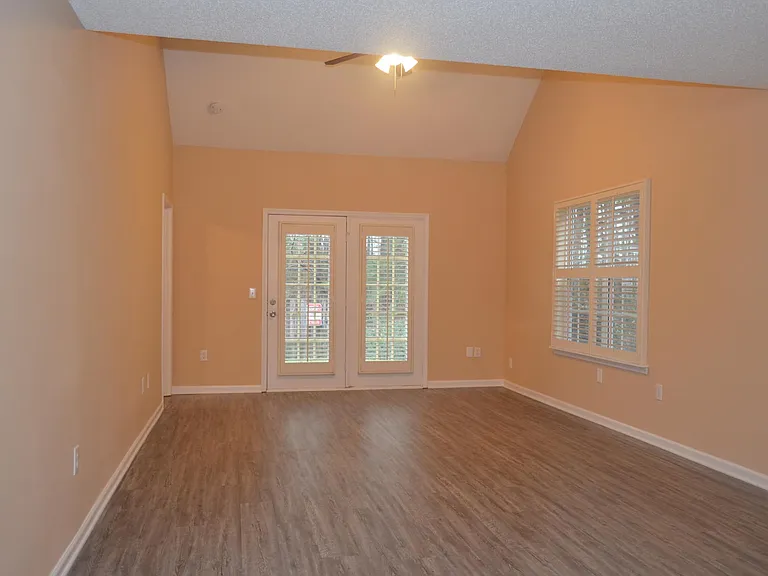 Living room looking towards patio door