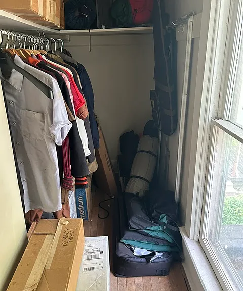 Bonus closet space at end of hallway upstairs