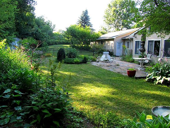 Patio, fenced back yard