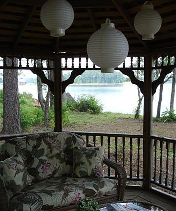 Gazebo by lake