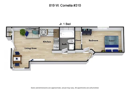 Floor plan 1 Bedroom