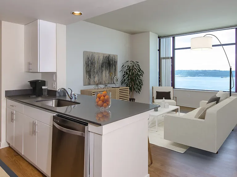 Kitchen and Dining Room with Bay Views