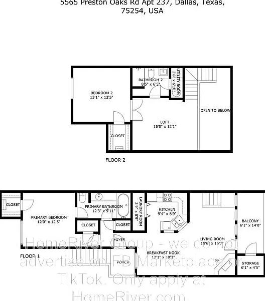 2 bed, 2.0 bath, 1340 sqft, $1,750 — Photo 2
