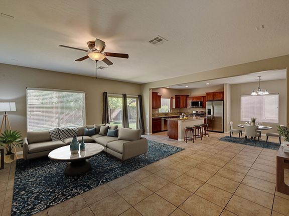 Great Room with possible Furniture Layout (House comes unfurnished)