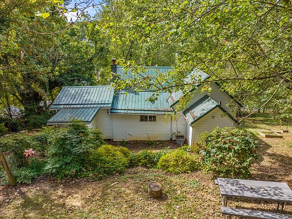 View of the backyard behind the home.