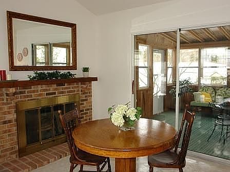 Breakfast room and Fireplace