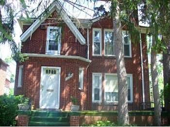 front with trees