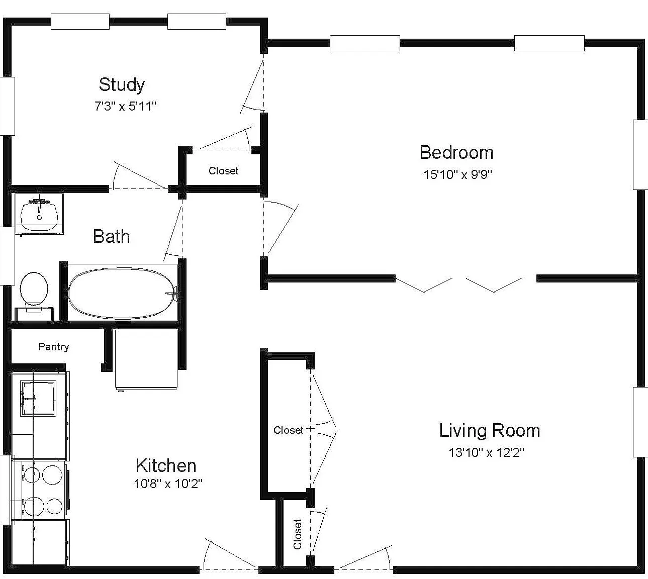 1 bed, 625 sqft, $810 — Photo 3