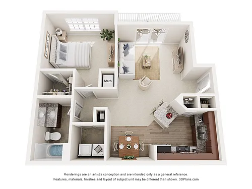 Floor plan 1 Bedroom