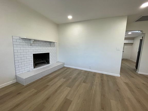 Fireplace and luxury vinyl floors