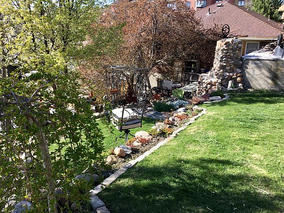 Landscaped yard