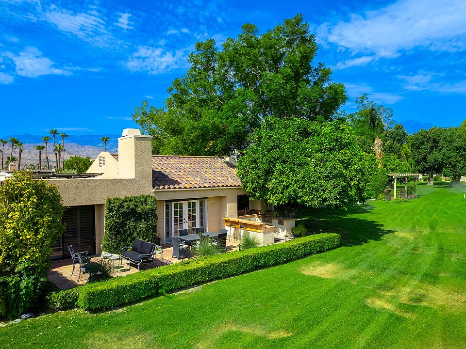 View of full patio on golf course.