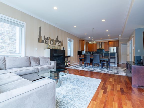 Living room, Dining room, and Kitchen