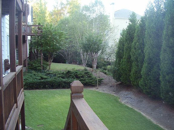 Private and level backyard