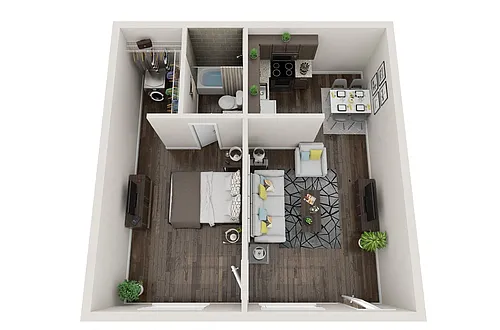 Floor plan Classic 1 Bedroom