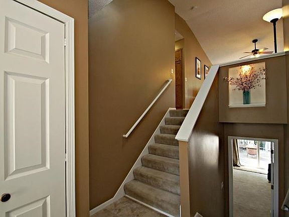 Large entry with new lighting doors and flooring. Checkout the lit niche!