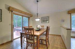 Dining room leads to deck