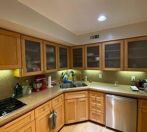 kitchen with lots of cabinets and counter space.