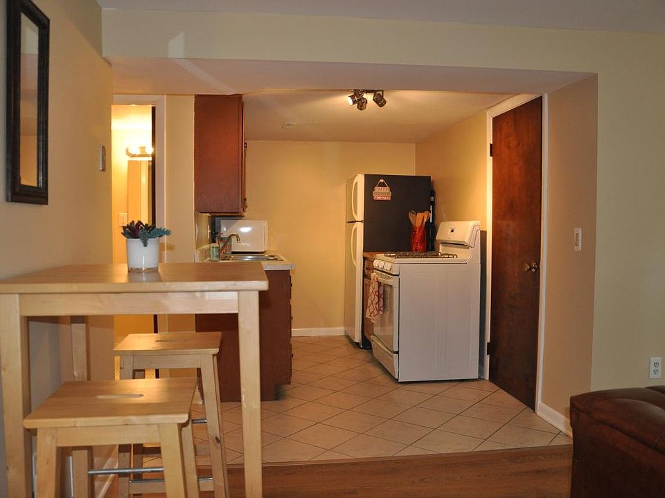 Dining space and kitchen