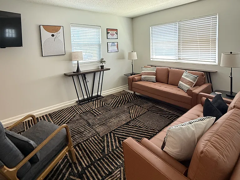 living room (TV not included)