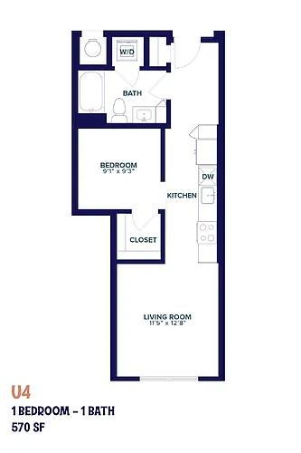 Floor plan Nita Urban One Bedroom U4