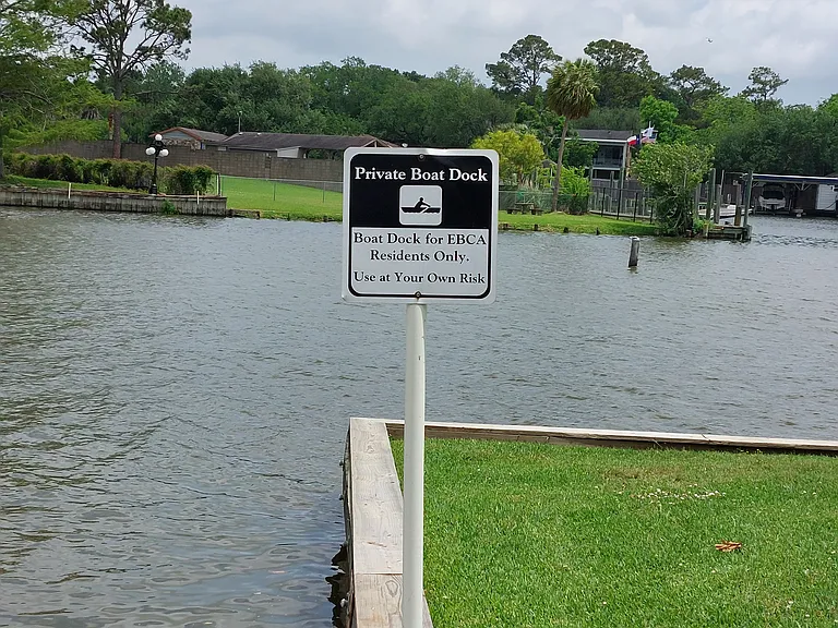 Private boat ramp
