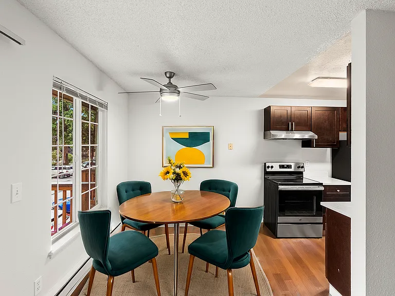 Experience elegant dining in this beautifully designed modern kitchen space. Experience elegant dining in this beautifully designed modern kitchen space.