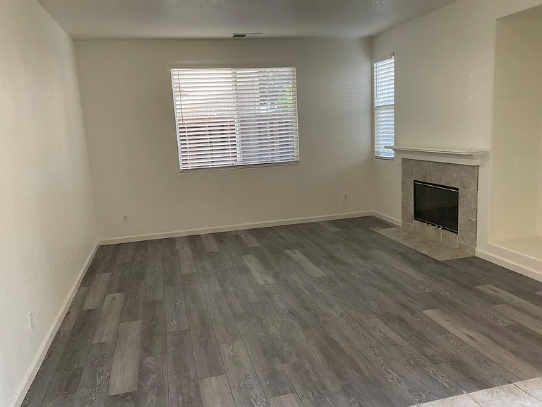 Family room with fireplace