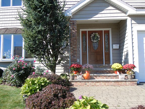 front entrance in fall