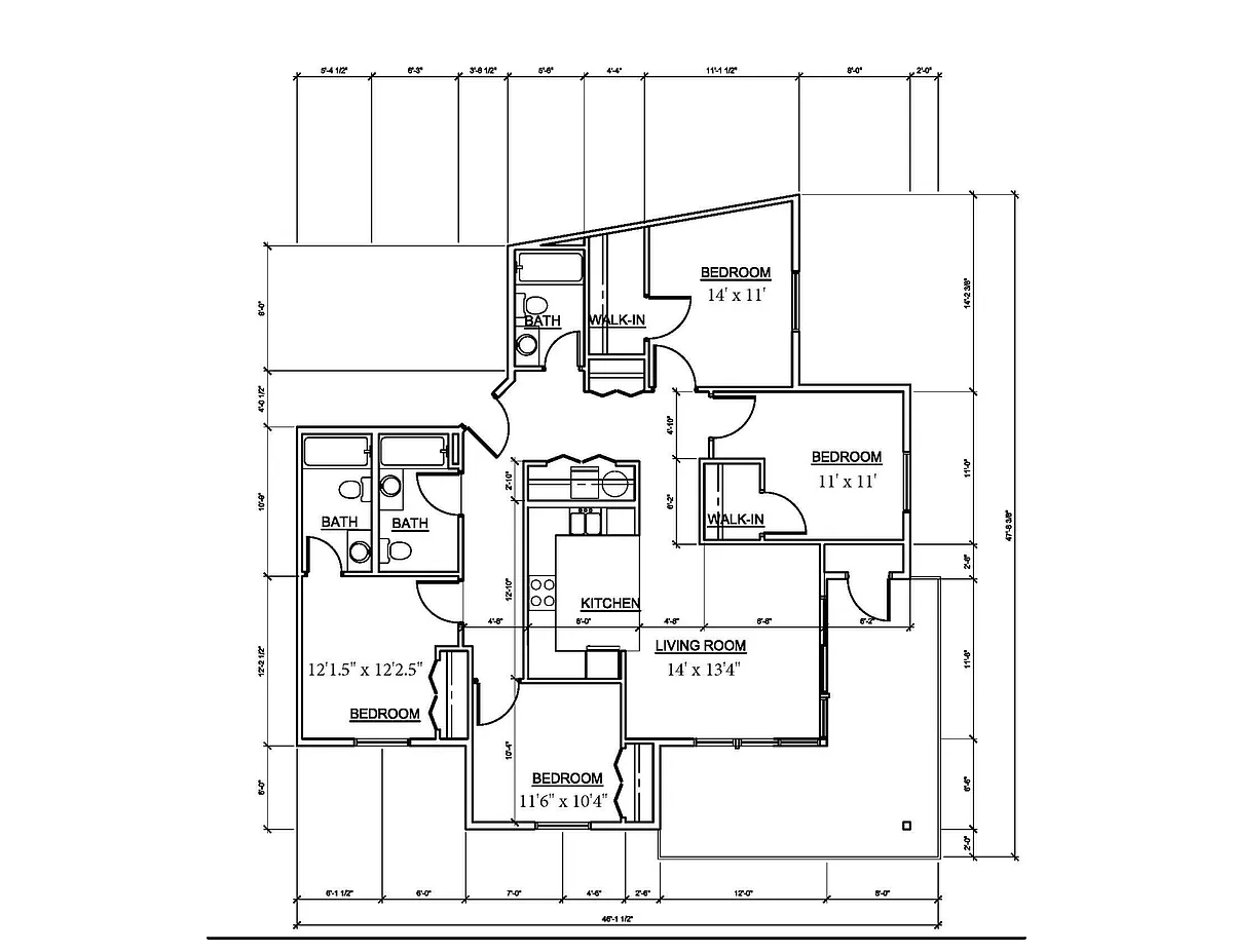Floor plan 4 Bedroom